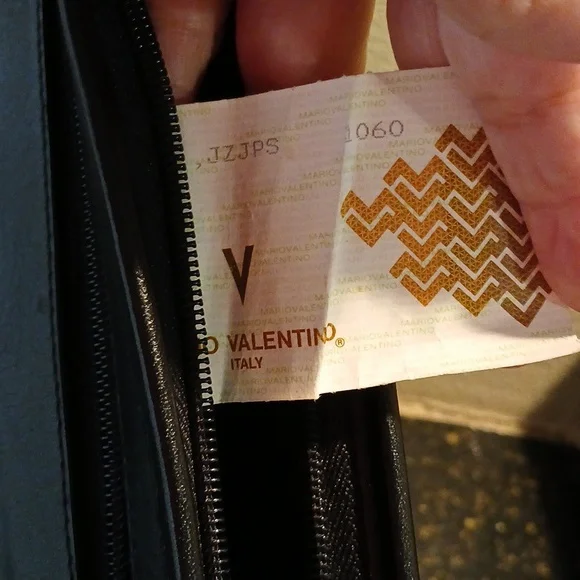 Valentino Black Clutch with Gold Accents - Picture 9 of 9